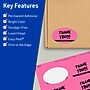 Avery Laser/Inkjet Oval Multipurpose Labels, 2" x 3-1/3", Bright Pink, 160/Pack (94056)~#|#~4252E05F-8695-411B-84C7D611B7EAF37B_sc7