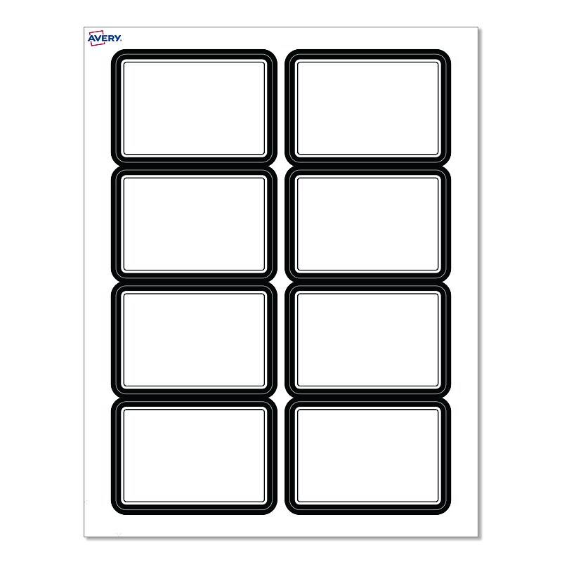 Avery Laser/Inkjet Rectangle Multipurpose Labels, 2-1/3" x 3-3/8", White, 80/Pack (S00-EY6) image 1