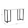 Martha Stewart Eli 47"W Glass/Steel Home Office Desk, Clear/Oil-Rubbed Bronze (XUDK1BK)~#|#~42571B59-9140-4EFA-BDD5CF8AC12BFE2B_sc7