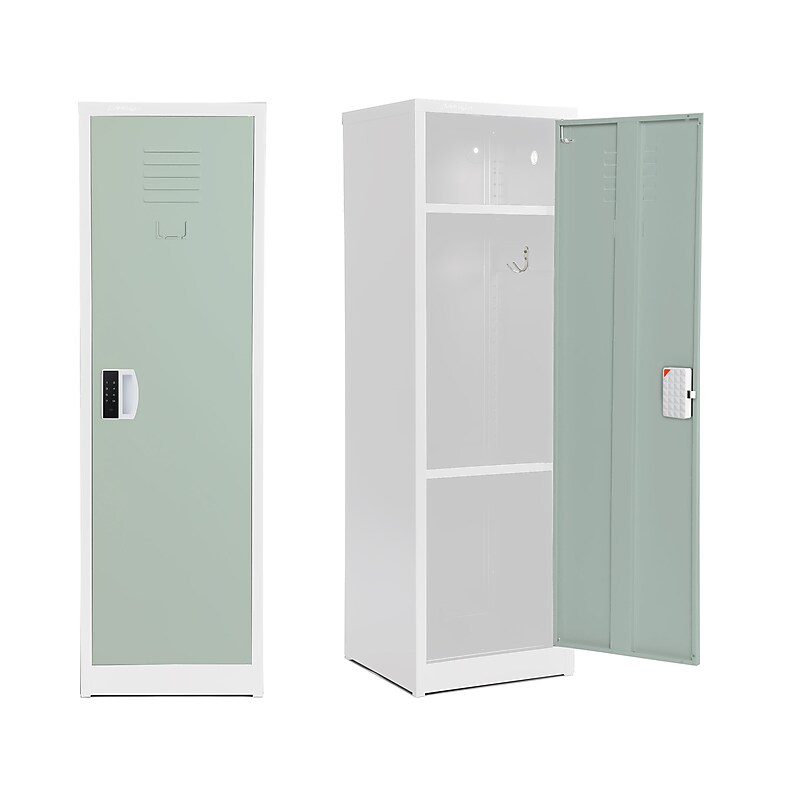 AdirOffice 48"H Single Tier Misty Green Storage Locker (ADI629-01-MGRN-DL) image 1