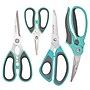 Westcott Kitchen Comfort Grip Titanium Heavy Duty General Purpose Scissors, Pointed Tip, Teal, 4/Pack (00828)~#|#~4260BD2A-4F83-4252-914CA8DDAA1AE27A_sc7