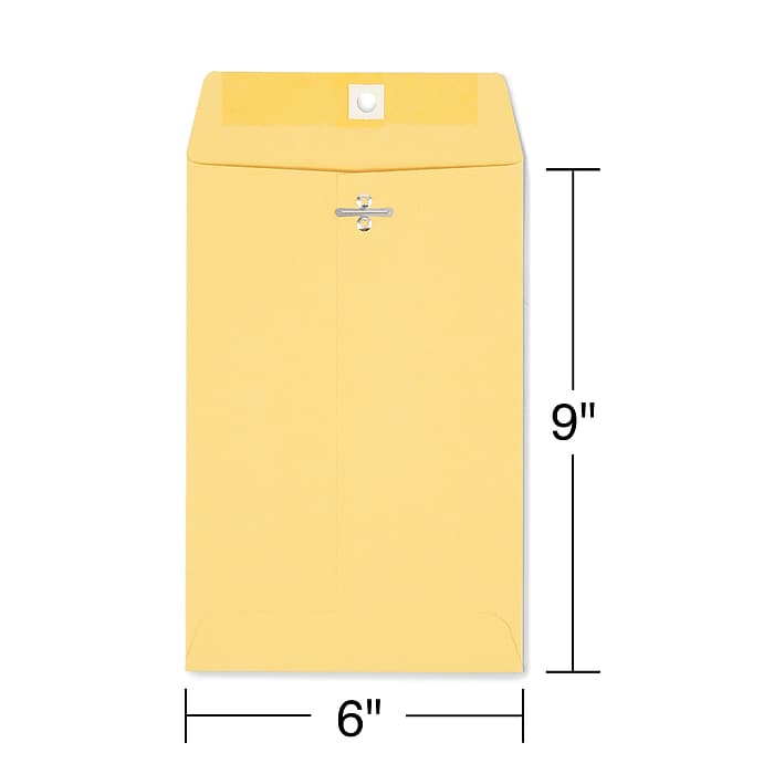 Staples Kraft Clasp & Moistenable Glue Catalog Envelopes, 6