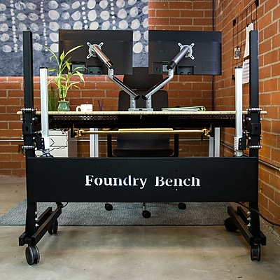 VersaDesk Foundry Bench 60"W Electric Adjustable Standing Desk - Thumbnail 5