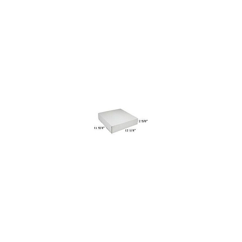 White Side-Loading Locking-Tab Mailers, 12-1/8" x 11-5/8" x 2-5/8", 50/Bundle image 1