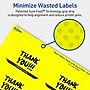 Avery Laser/Inkjet Oval Multipurpose Labels, 2" x 3-1/3", Neon Yellow, 80/Pack (94056)~#|#~4268555D-4684-4552-B2140206515537FC_sc7