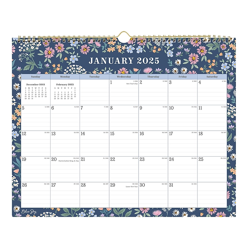 2025 Blue Sky Dellania 15" x 12" Monthly Wall Calendar (149136) image 1