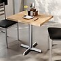 Flash Furniture Bennett Wooden Commercial Indoor Table, 30" x 24", Natural Top/Silver Base (GSF2430NTT2222S)~#|#~426EE822-F8B1-4048-A92917A504D2576D_sc7
