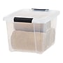 Iris 20.5 Quart Storage Container with Lid, Plastic, Clear, 6/Pack (500296)~#|#~42746E0C-67C2-481A-AE19965AF7FF4AC9_sc7