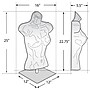 Azar Male & Female White Plastic Bust, Torso Mannequin, 12" Square Metal Base, 2/Pack (900927-WHT)~#|#~427A5FF2-A16B-4997-8D861BEBA6D5AC6E_sc7