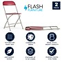 Flash Furniture HERCULES Plastic Folding Chair, Red, 2/Pack (2LEL3RED)~#|#~427B6147-A6D7-4362-B69EC80760F419EF_sc7