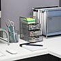 Mind Reader 4-Compartment Metal Desk Organizer, Silver (MESHMINI-SIL)~#|#~427D94DC-AC24-4A42-8318656D2EB3A3FF_sc7