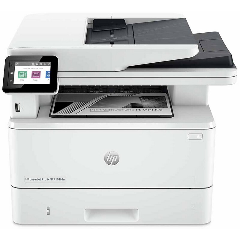 HP LaserJet Pro MFP 4101fdn Wired Black & White Laser Printer, All-In-One Print, Copy, Scan, Fax, Best for Office (2Z618F) image 1