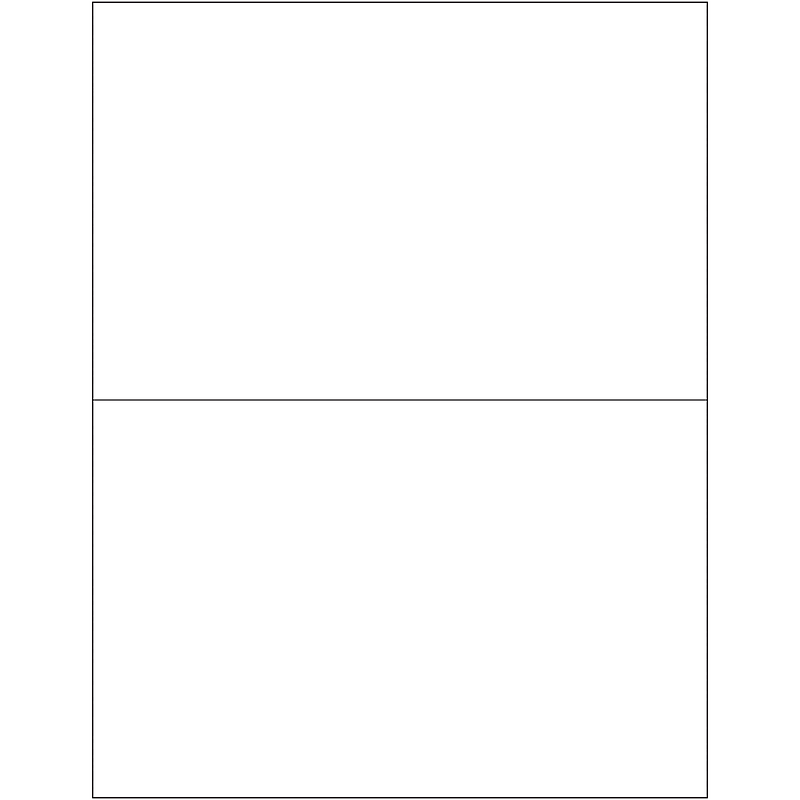 Partners Brand Rectangle Laser Labels, 8 1/2" x 5 1/2", Glossy White, 200/Case (LL205) image 1