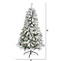 Nearly Natural 5-ft Flocked Rock Springs Spruce Artificial Christmas Tree with 150 Clear LED Lights (T1751)~#|#~4281139E-2669-432A-B5FF7175A20844FA_sc7