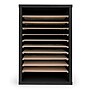 AdirOffice 500 Series 11 Compartment Wooden Literature Organizer, 10.75" x 11.8", Black (500-11-BLK)~#|#~42857319-F9BA-43A8-AD02B2DAA675ED9B_sc7