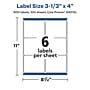 Avery Laser/Inkjet Rectangle Multipurpose Labels, 3.33" x 4", Matte White, 600 Labels/Box (94215)~#|#~42871CA9-1C3A-4BE6-A00F9D76D3FC6693_sc7