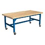 Learniture Ideate Series 72"W x 36"D Butcher Block Table, Beige/Brilliant Blue (LNT-NOR3007BB-BB-PK-SO)~#|#~428869BF-CCAB-456C-820768177CEFD24B_sc7