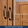 Sauder Select 71"H Storage Armoire with 4 Shelves, 2-Drawers, Highland Oak (420063)~#|#~428A70C8-DB9B-45E7-935307C78E333369_sc7