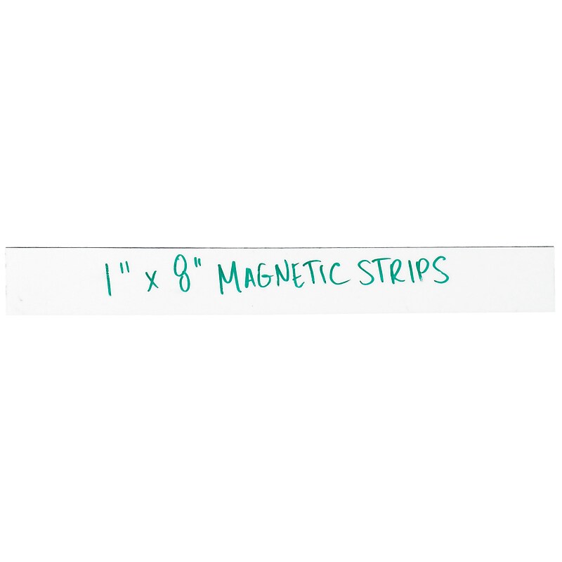 Warehouse Magnetic Strip Labels, 1" x 8", White, 25/Carton (LH174) image 1
