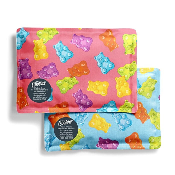 Fit & Fresh Cool Coolers Soft Ice Pack, Gummy Bears, 2/Pack