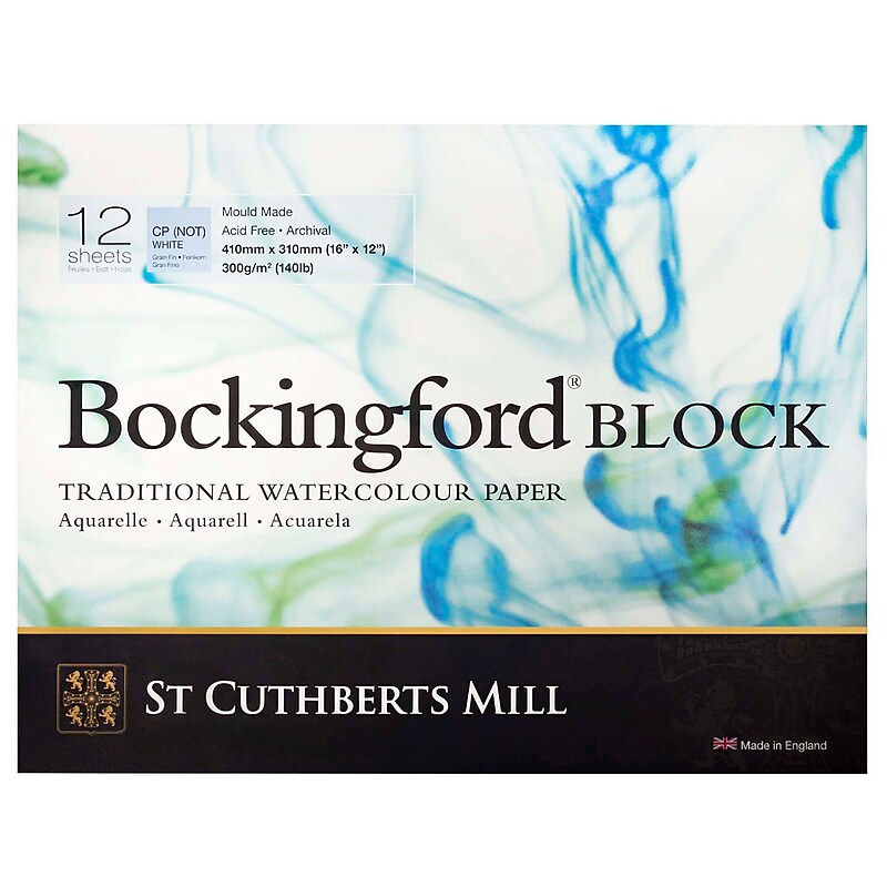 St Cuthberts Mill Bockingford Block 16" x 12" Watercolor Sketch Pad, 12 Sheets/Pad (STCT46930001011E) image 1