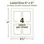 Avery EcoFriendly Laser/Inkjet Rectangle Multipurpose Labels, 4" x 3", White, 40/Pack (94252)~#|#~42936160-B244-4475-8DC286AD9DE227BF_sc7