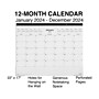 2024 Staples 22" x 17" Desk Pad Calendar, Unlined, Black/White (ST58448-24)~#|#~42973C21-EAA2-40AA-9449BCB0EF9C653B_sc7