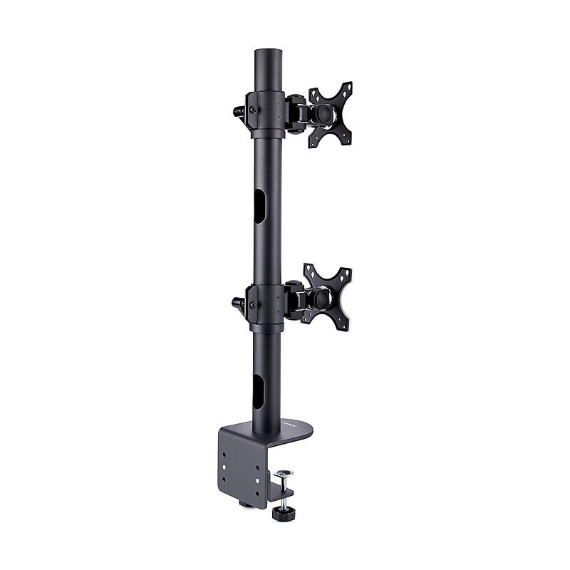 StarTech Dual Adjustable Monitor Mount, 49" Black (H2MPV-MONITOR-MOUNT) image 1