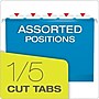 Pendaflex Reinforced Hanging File Folders, 1/5 Tab, Letter Size, Blue, 25/Box (PFX 4152 1/5 BLU)~#|#~429BC37C-DB03-4AD8-BEA0EF4AC3CAA6E3_sc7
