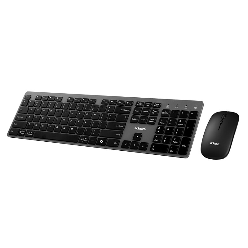 Adesso EasyTouch 730 Wireless Keyboard and Optical Mouse Combo, Black (WKB-7300) image 1
