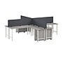 Bush Business Furniture Hustle 30"H x 72"W 4 Person L-Shaped Cubicle Workstation, Platinum Gray (HUS017PGSU)~#|#~429CBF11-BA57-48DF-A243479E80DA49B2_sc7