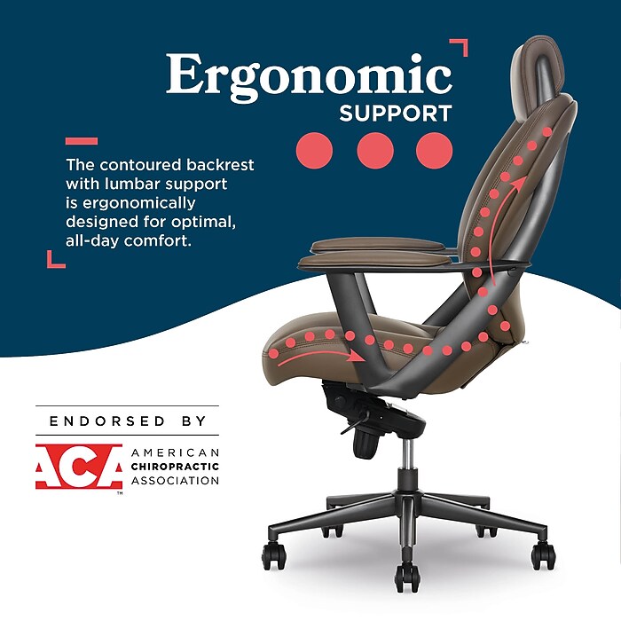 La-Z-Boy Vannes Ergonomic Polyurethane Swivel Executive Chair