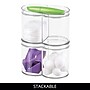 iDESIGN Stackable Plastic Dual Canister with Lid, Clear, 4/Pack  (28376M4)~#|#~42A305F6-BD6E-4542-A9C6B184C5884472_sc7