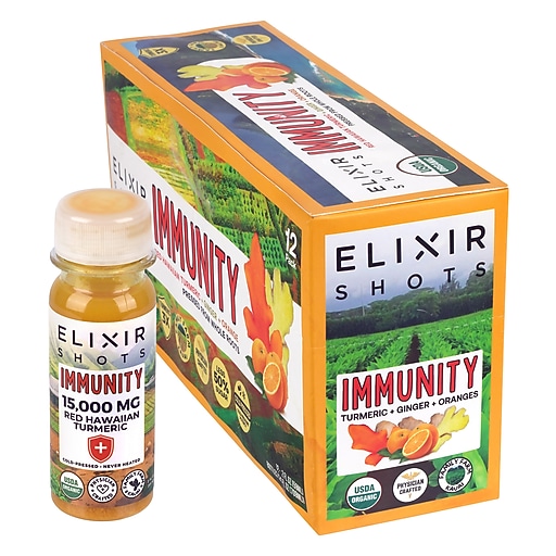 Elixir Immunity Shots, 2 oz., 12/Pack (220-02692) | Staples