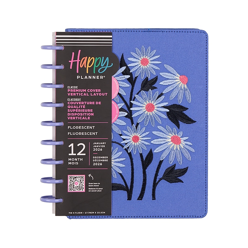 2026 Me & My Big Ideas Happy Planner 8.75" x 1.25" Calendar Year Weekly & Monthly Standard Planner, Fabric Cover (PD0102C002) image 1