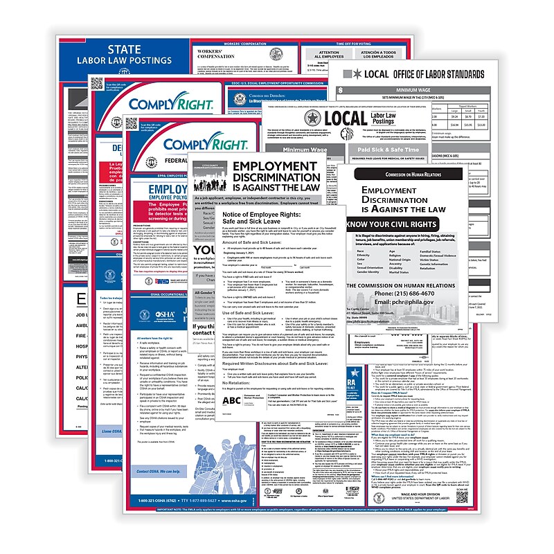 ComplyRight Federal, State, and Local Labor Law 1-Year Poster Service, Ohio, English & Spanish (U1200CSLCBOOH) image 1
