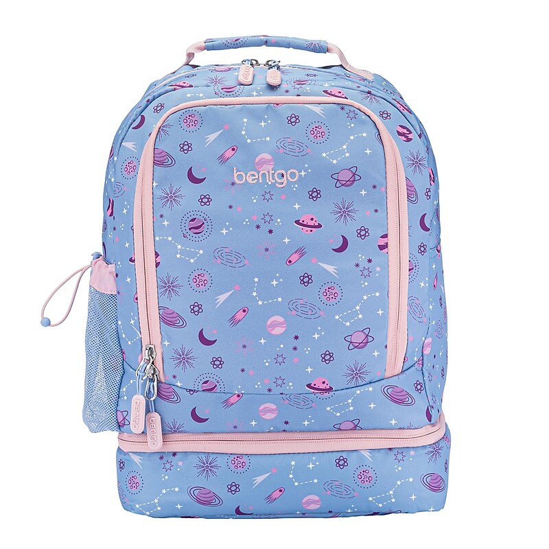 bentgo 2-in-1 Kids Lavender Galaxy Laptop Backpack, Large (BGBKPAK-GLX) image 1