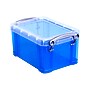 Really Useful Box 0.74 Quart Storage Box with Latching Lid, Plastic, Transparent Blue (0.7TB)~#|#~42BB780F-B6F6-4705-BAB8A2C9F6333073_sc7
