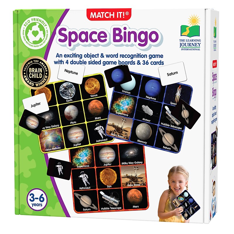 The Learning Journey Match It! Space Bingo (LJI668351) image 1