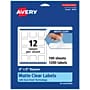 Avery Laser/Inkjet Square Multipurpose Labels, 2" x 2", Clear, 1200/Box (94107)~#|#~42C38B9B-22E4-456E-ACFD88A21D81E2D3_sc7