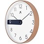 Infinity Instruments Copper Stripe Analog Wall Clock, Plastic Frame, 12" (20288GD-4529A)~#|#~42CC5F2B-2CFF-4254-84243C67BECE7EDC_sc7