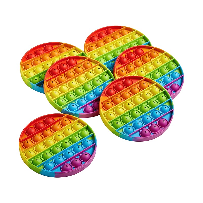 hand2mind Alphabet Sensory Bubble Popper, Multicolor, 6/Set (95429) image 1