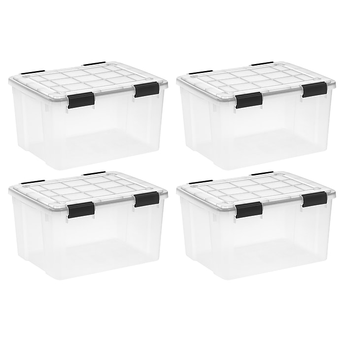 Iris WeatherPro 44 Quart Storage Bin with Latching Lid, Plastic