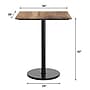 Flash Furniture TopGuard Square Wood Dining Table with Round Base, 36" x 36", Natural/Black Base (STSQ36NATTR24B)~#|#~42D4E272-E01F-42D2-9006057815D28D12_sc7