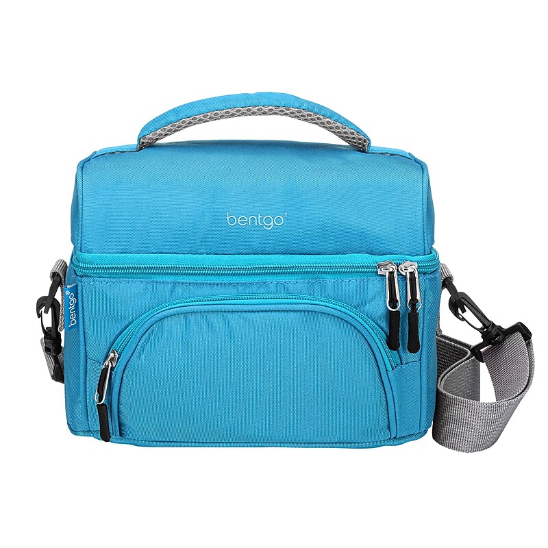 bentgo Deluxe Insulated Lunch Bag, 2-Compartment, Blue (BGOBG2-B) image 1