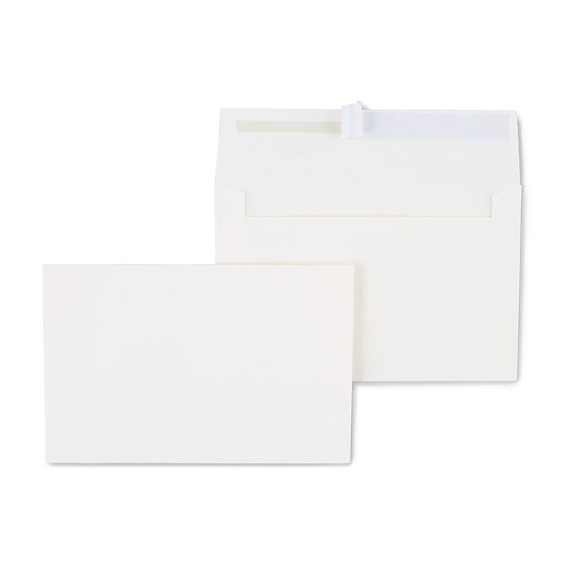 Staples EasyClose Invitation Envelopes, 5.75" x 8.75", Ivory, 100/Box (473955/19195) image 1