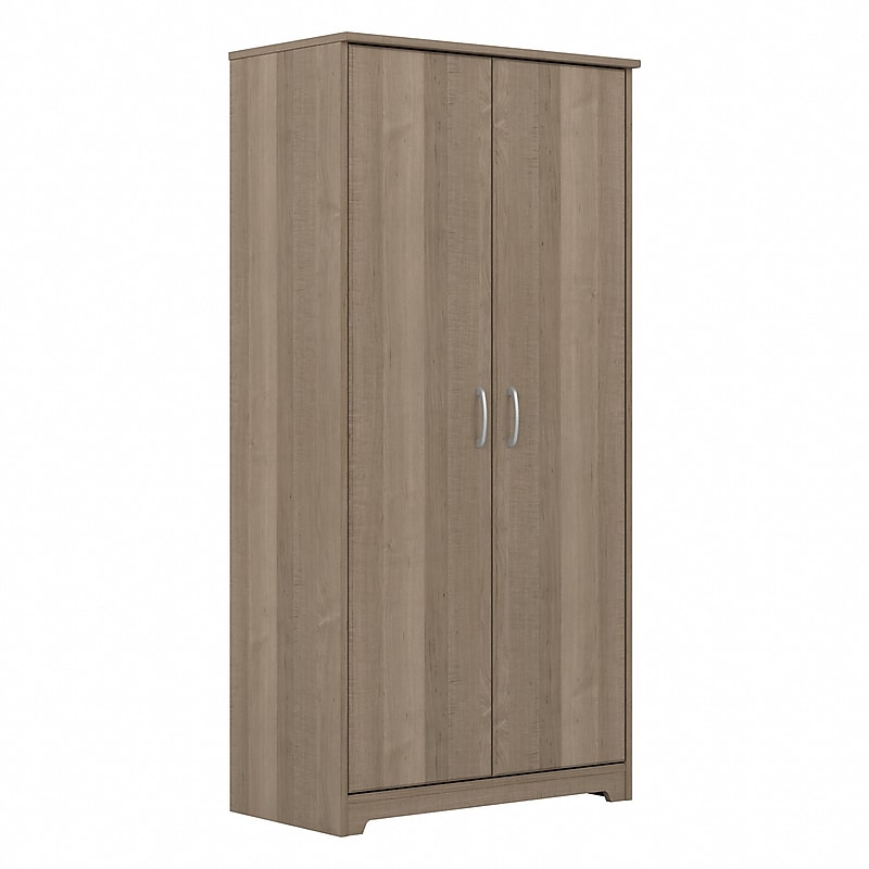 Bush Furniture Cabot 61"H Tall Storage Cabinet with 4 Shelves, Ash Gray (WC31299) image 1