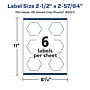 Avery Laser/Inkjet Decorative Edge Waterproof Multipurpose Labels, 2.8906"  x 2.5", White, 150/Pack (94121)~#|#~42E2F469-E5C3-4F31-A05BAAC5AE9A04B9_sc7