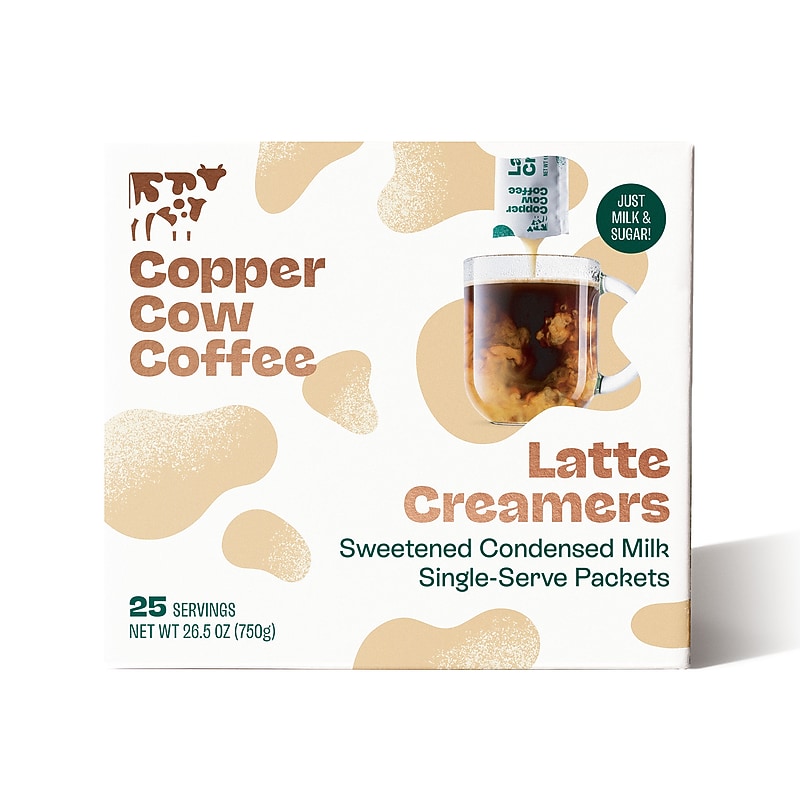 Copper Cow Coffee Liquid Latte Creamer, 26.5 oz., 25/Box (CCW02030) image 1