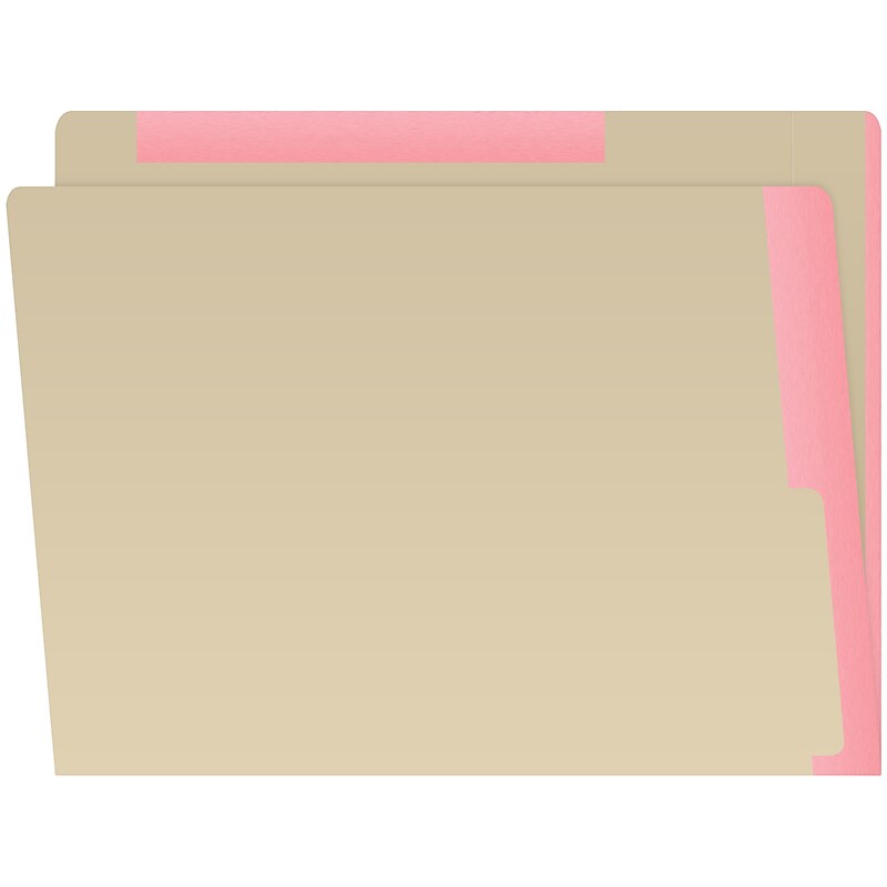 Medical Arts Press Heavy-Duty End Tab File Folder, Straight Cut, Letter-Size, Manila, 50/Box (S-09466-PNK) image 1